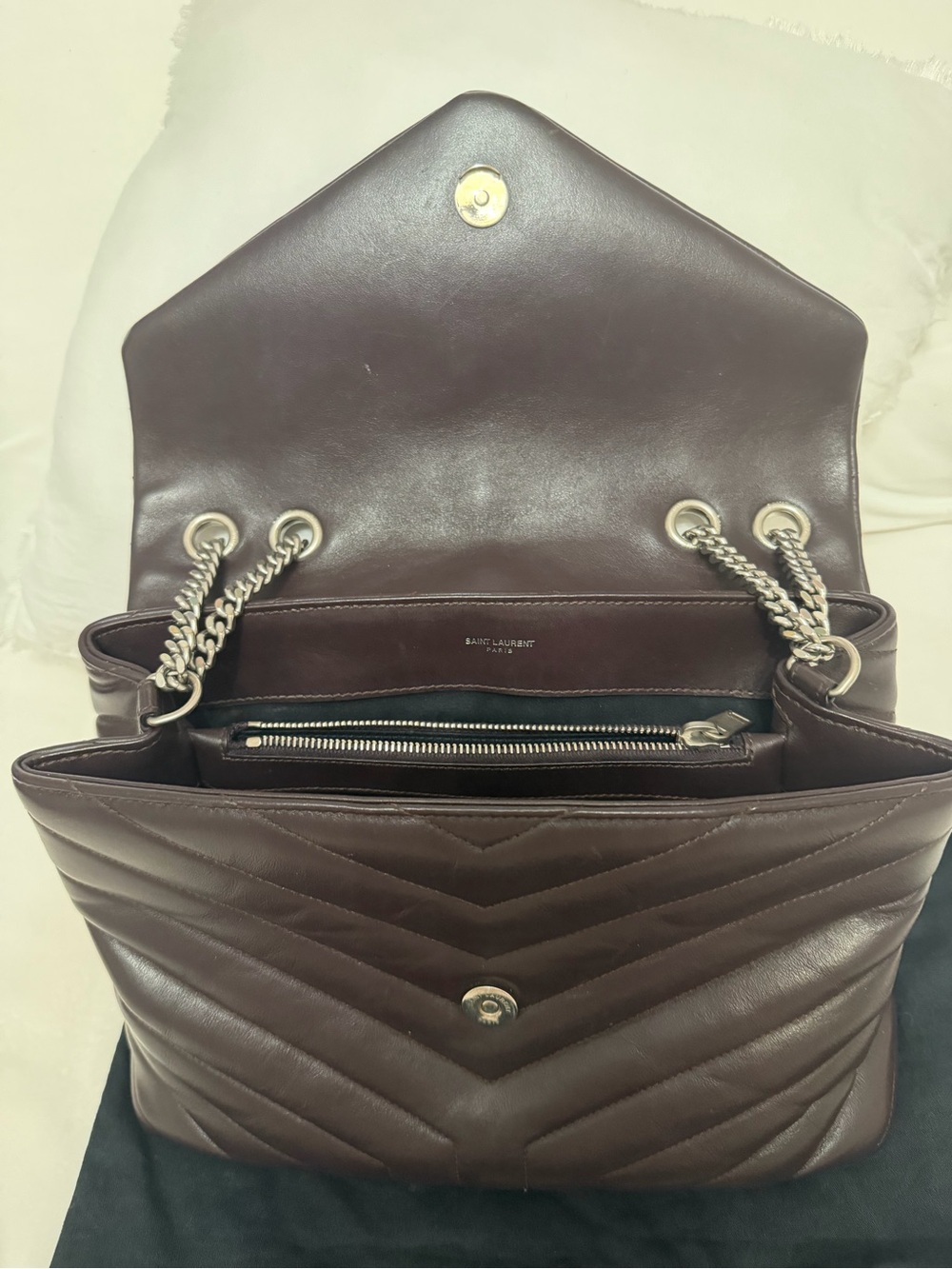 Saint Laurent Black Tulip Loulou Medium Bag: Rare - Picture 7 of 13